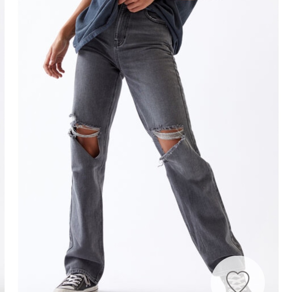 PacSun Washed Black Ripped '90s Boyfriend Jeans